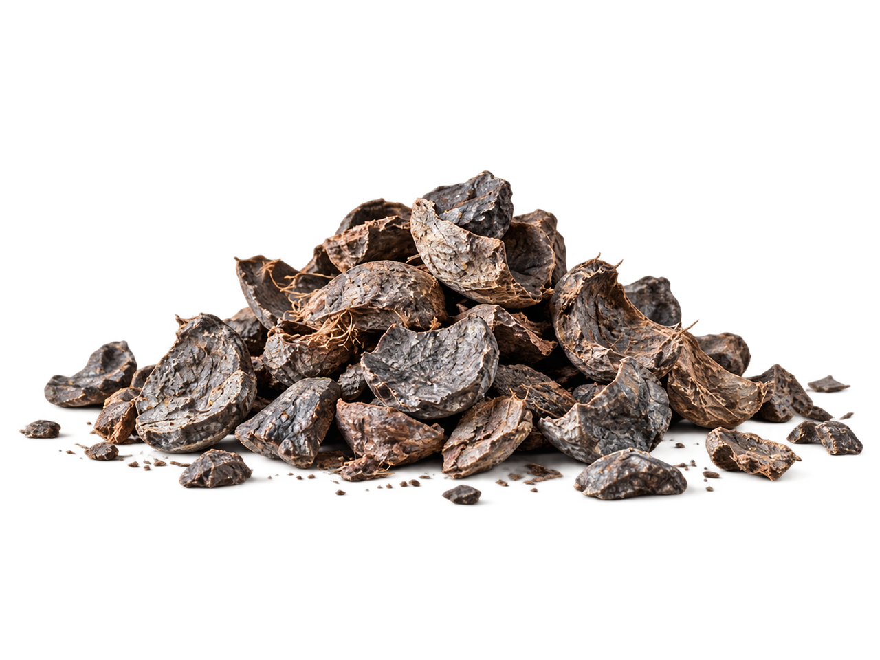 Illustrative pile of palm kernel shells